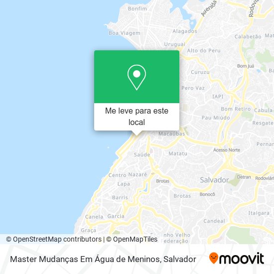 Master Mudanças Em Água de Meninos mapa