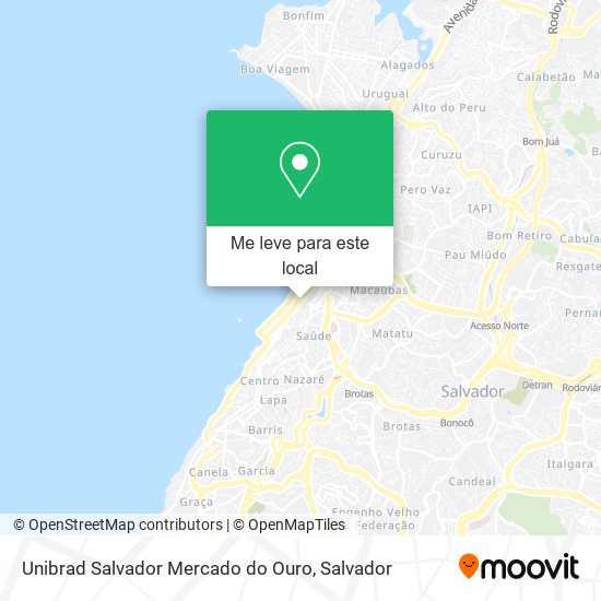 Unibrad Salvador Mercado do Ouro mapa