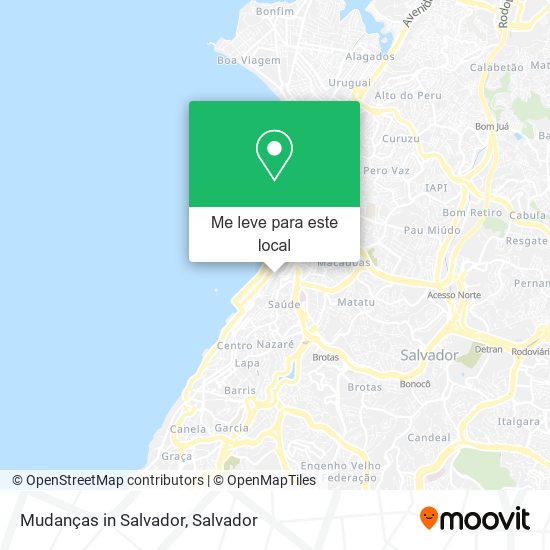 Mudanças in Salvador mapa