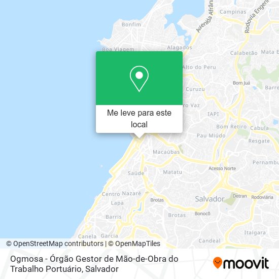 Ogmosa - Órgão Gestor de Mão-de-Obra do Trabalho Portuário mapa