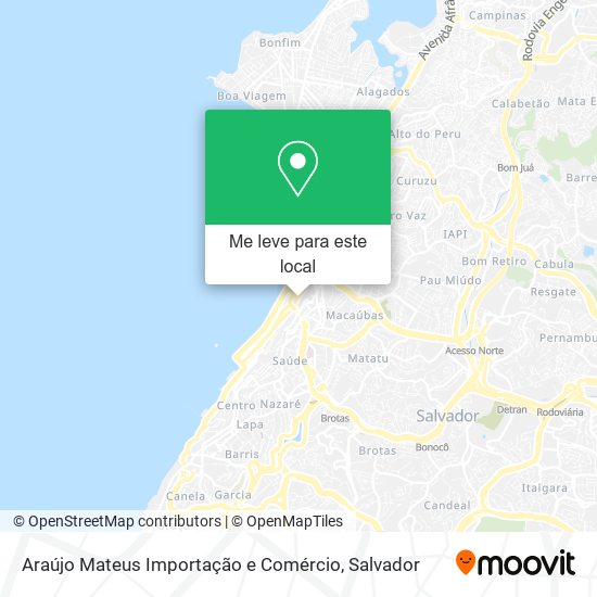 Araújo Mateus Importação e Comércio mapa