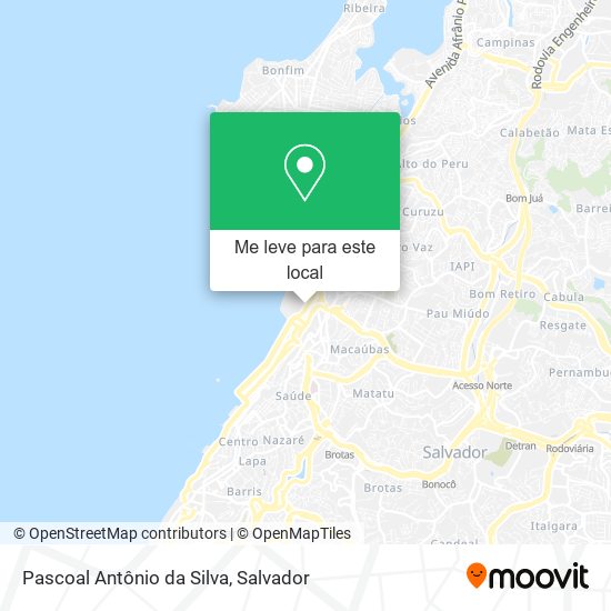 Pascoal Antônio da Silva mapa