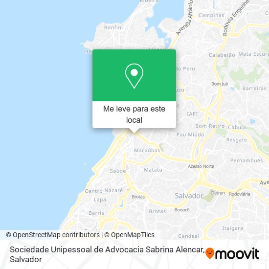 Sociedade Unipessoal de Advocacia Sabrina Alencar mapa