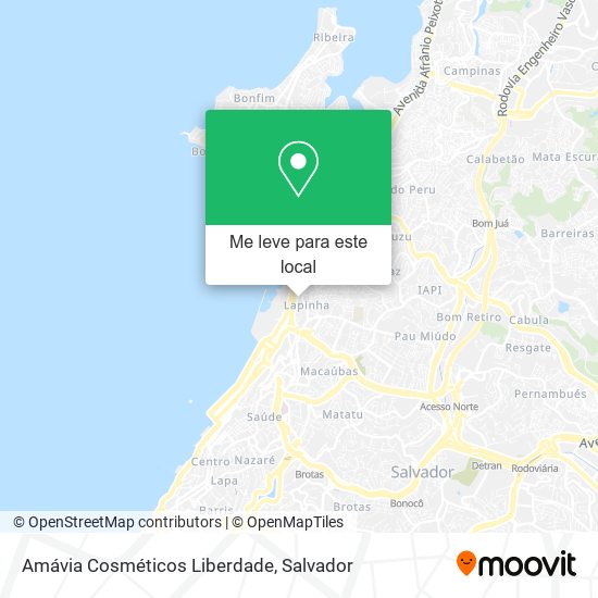 Amávia Cosméticos Liberdade mapa