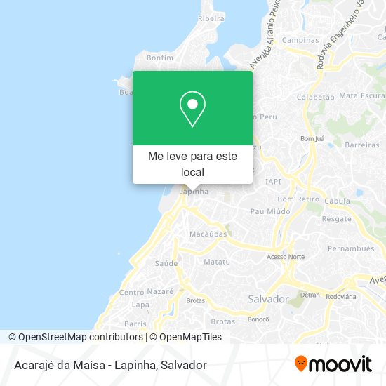 Acarajé da Maísa - Lapinha mapa