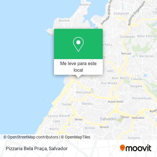 Pizzaria Bela Praça mapa