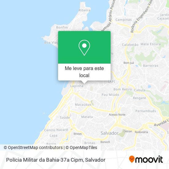 Polícia Militar da Bahia-37a Cipm mapa