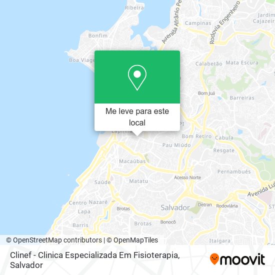 Clinef - Clinica Especializada Em Fisioterapia mapa