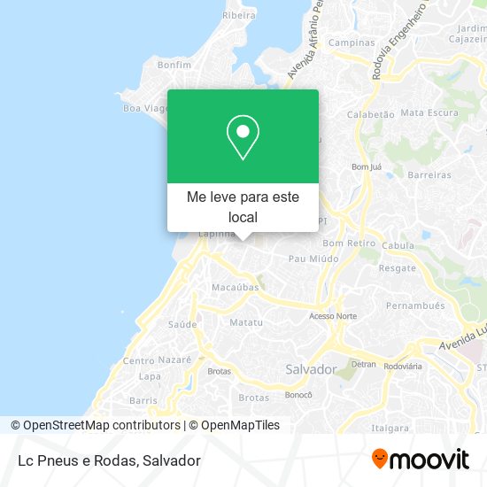 Lc Pneus e Rodas mapa