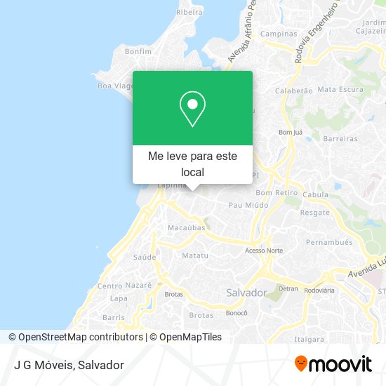 J G Móveis mapa