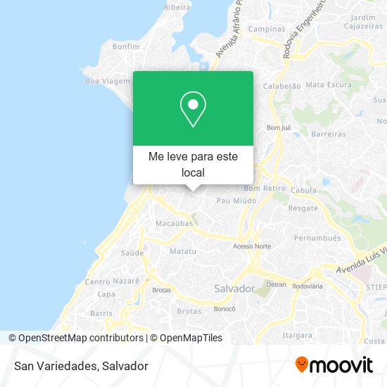 San Variedades mapa