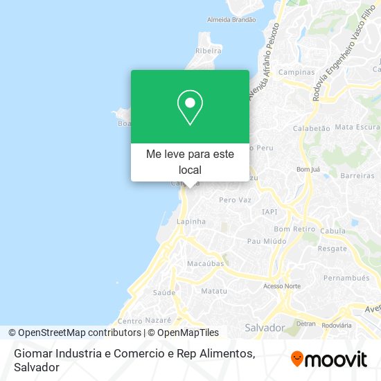 Giomar Industria e Comercio e Rep Alimentos mapa