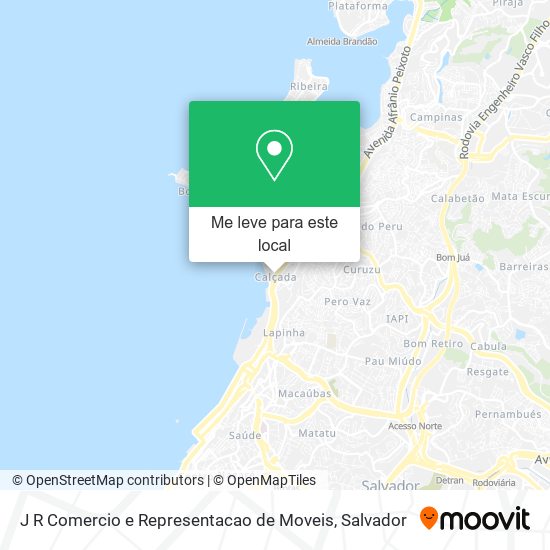 J R Comercio e Representacao de Moveis mapa