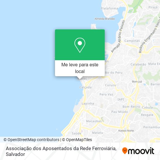 Associação dos Aposentados da Rede Ferroviária mapa