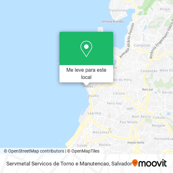 Servmetal Servicos de Torno e Manutencao mapa