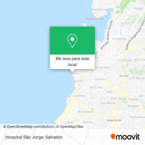 Hospital São Jorge mapa