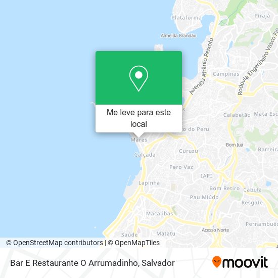 Bar E Restaurante O Arrumadinho mapa