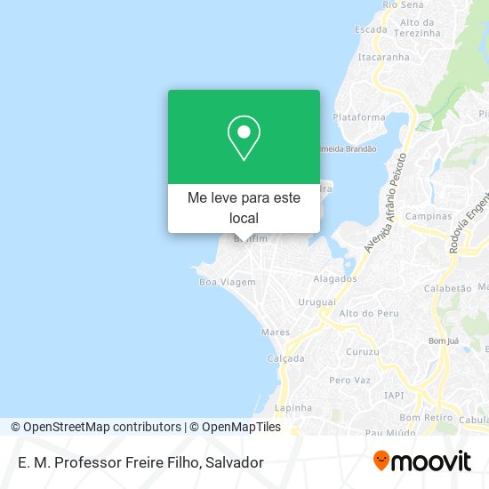 E. M. Professor Freire Filho mapa