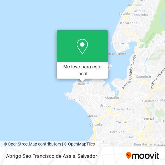 Abrigo Sao Francisco de Assis mapa