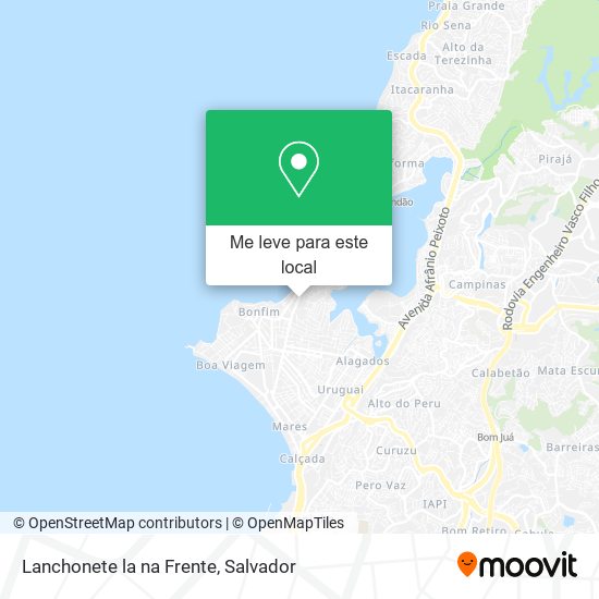 Lanchonete la na Frente mapa