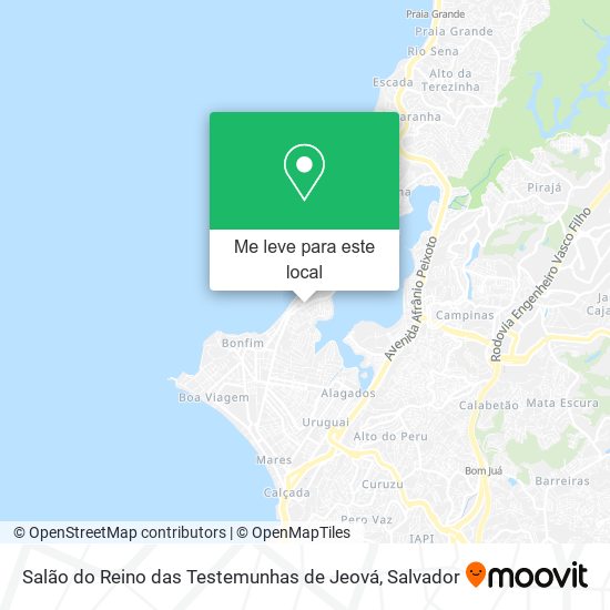 Salão do Reino das Testemunhas de Jeová mapa