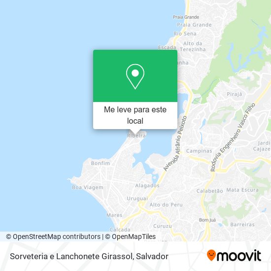 Sorveteria e Lanchonete Girassol mapa