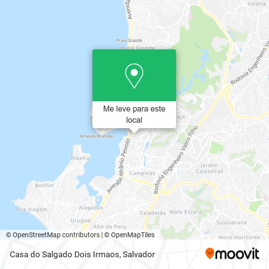 Casa do Salgado Dois Irmaos mapa