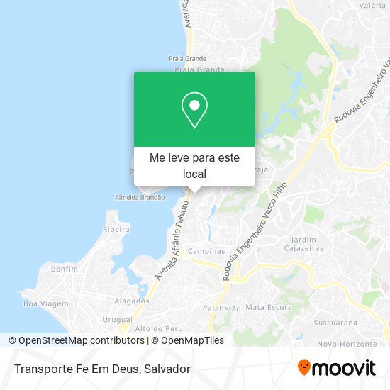 Transporte Fe Em Deus mapa