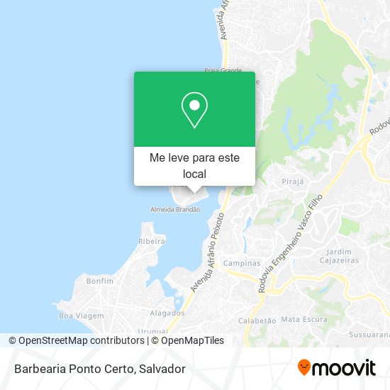 Barbearia Ponto Certo mapa