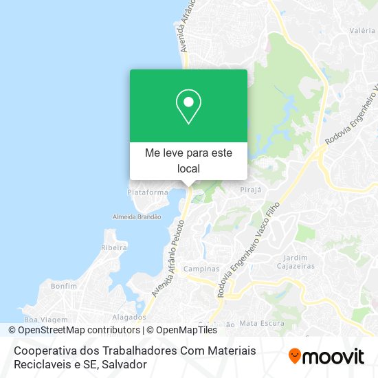 Cooperativa dos Trabalhadores Com Materiais Reciclaveis e SE mapa