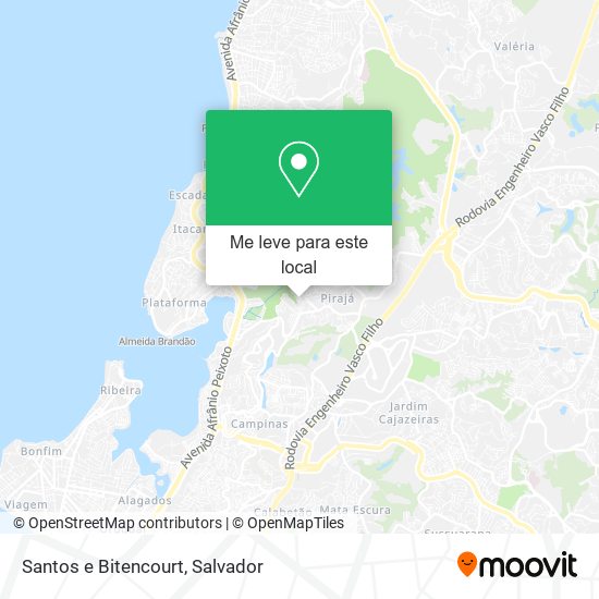 Santos e Bitencourt mapa