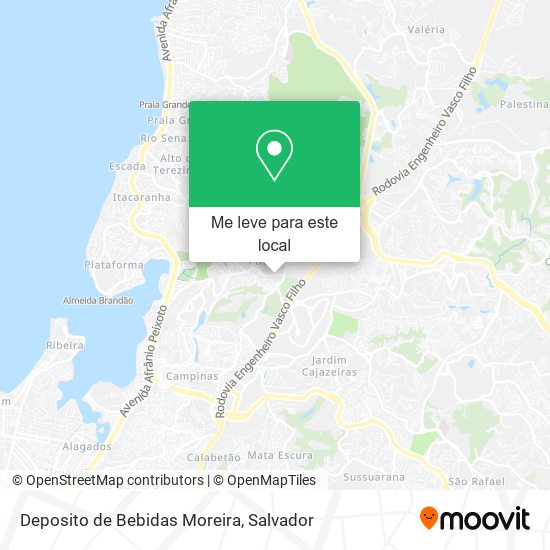 Deposito de Bebidas Moreira mapa