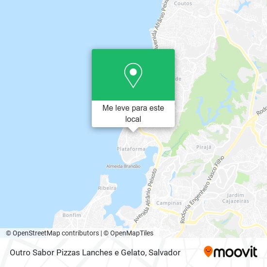 Outro Sabor Pizzas Lanches e Gelato mapa