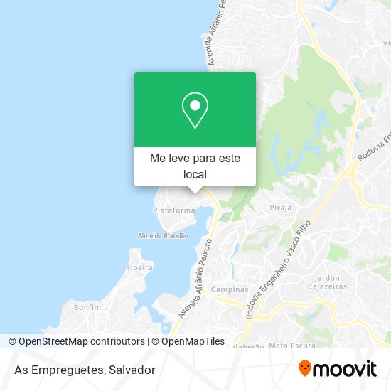 As Empreguetes mapa