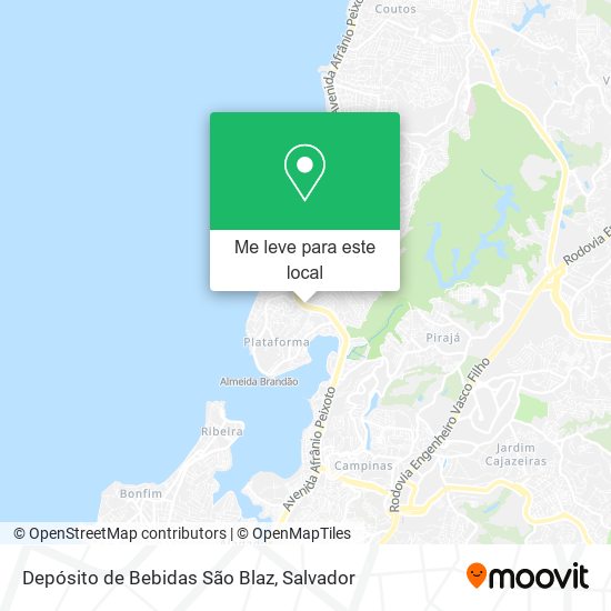 Depósito de Bebidas São Blaz mapa