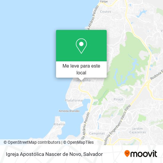 Igreja Apostólica Nascer de Novo mapa