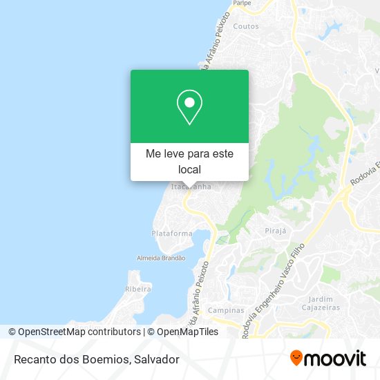 Recanto dos Boemios mapa