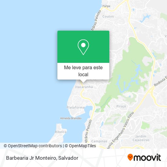Barbearia Jr Monteiro mapa
