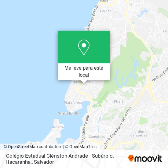 Colégio Estadual Clériston Andrade - Subúrbio, Itacaranha. mapa