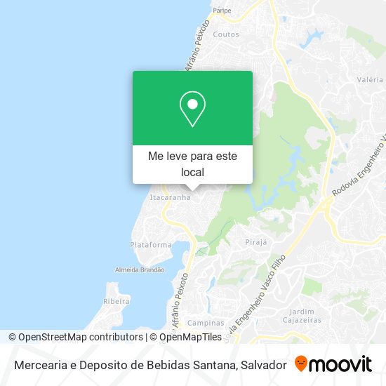 Mercearia e Deposito de Bebidas Santana mapa