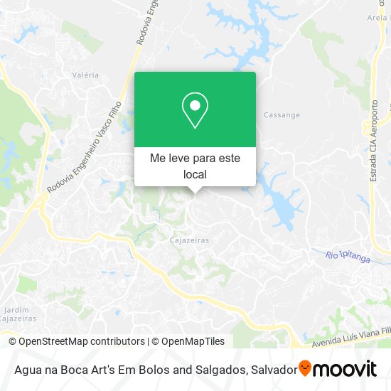 Agua na Boca Art's Em Bolos and Salgados mapa