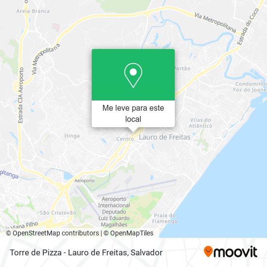 Torre de Pizza - Lauro de Freitas mapa