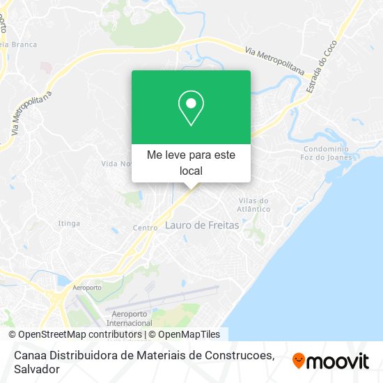 Canaa Distribuidora de Materiais de Construcoes mapa