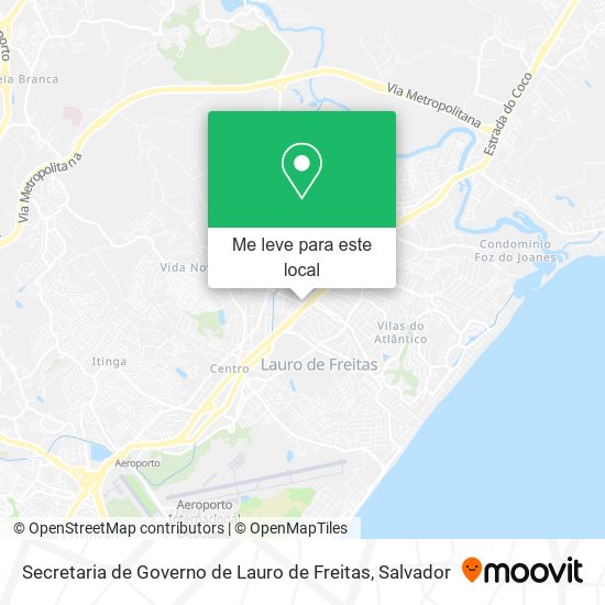 Secretaria de Governo de Lauro de Freitas mapa