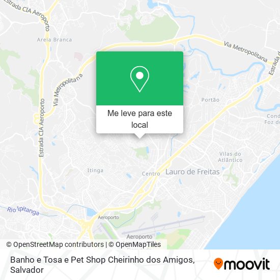 Banho e Tosa e Pet Shop Cheirinho dos Amigos mapa