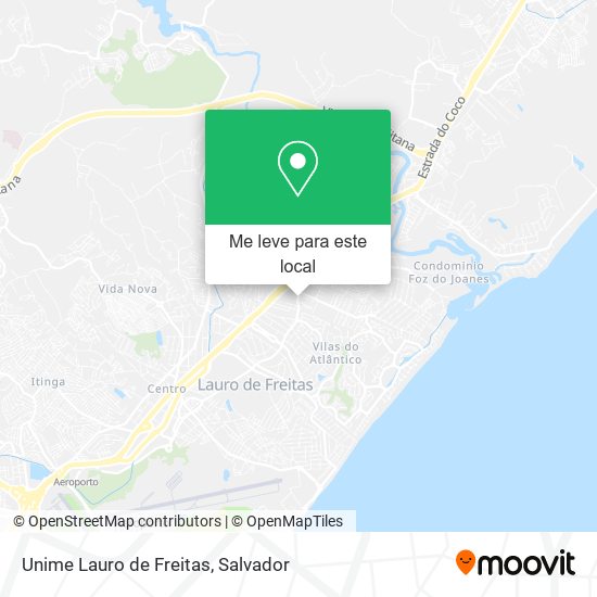 Unime Lauro de Freitas mapa