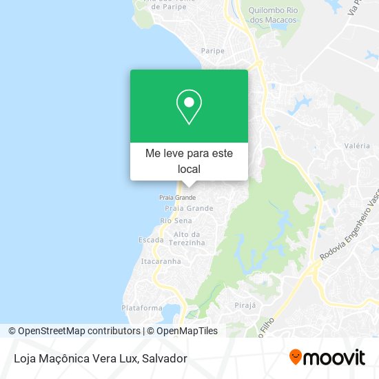 Loja Maçônica Vera Lux mapa