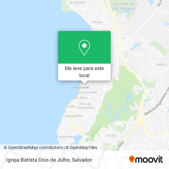 Igreja Batista Dois de Julho mapa