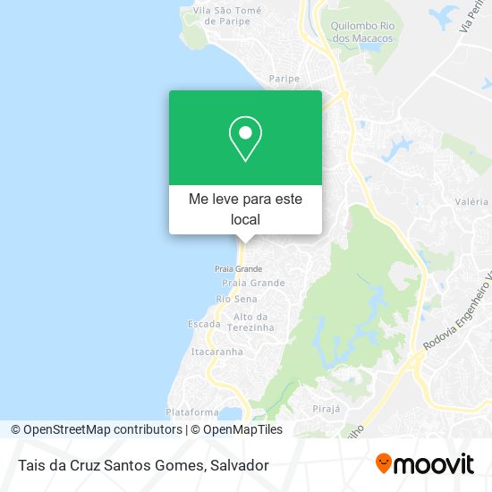 Tais da Cruz Santos Gomes mapa