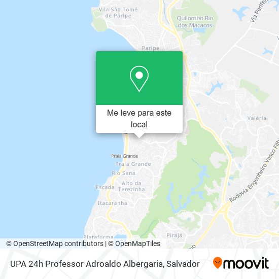 UPA 24h Professor Adroaldo Albergaria mapa
